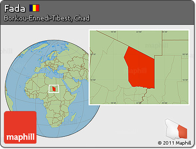 Savanna Style Location Map of Fada