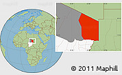 Savanna Style Location Map of Fada, highlighted country, highlighted parent region