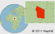 Savanna Style Location Map of Fada