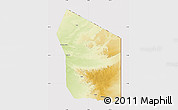 Physical Map of Fada, cropped outside