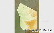 Physical Map of Fada, darken