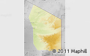 Physical Map of Fada, desaturated