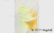 Physical Map of Fada, lighten, semi-desaturated