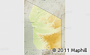 Physical Map of Fada, semi-desaturated