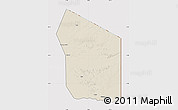Shaded Relief Map of Fada, cropped outside