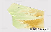 Physical Panoramic Map of Fada, cropped outside