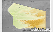 Physical Panoramic Map of Fada, darken, desaturated