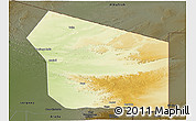 Physical Panoramic Map of Fada, darken