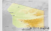 Physical Panoramic Map of Fada, desaturated