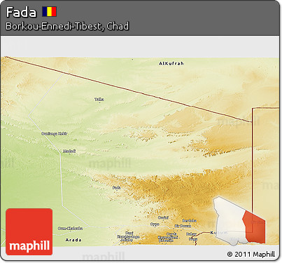 Physical Panoramic Map of Fada