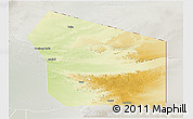 Physical Panoramic Map of Fada, lighten, semi-desaturated