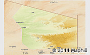Physical Panoramic Map of Fada, satellite outside