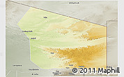 Physical Panoramic Map of Fada, semi-desaturated