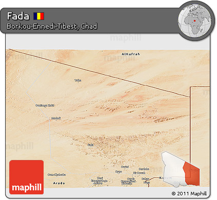 Satellite Panoramic Map of Fada