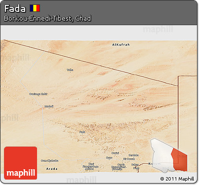 Satellite Panoramic Map of Fada