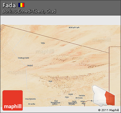 Satellite Panoramic Map of Fada