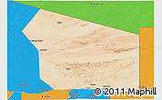 Satellite Panoramic Map of Fada, political outside