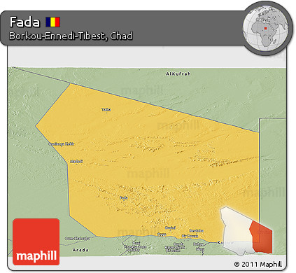 Savanna Style Panoramic Map of Fada