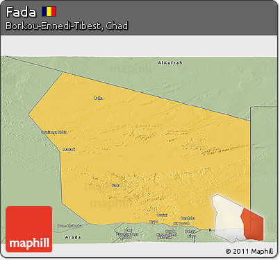 Savanna Style Panoramic Map of Fada