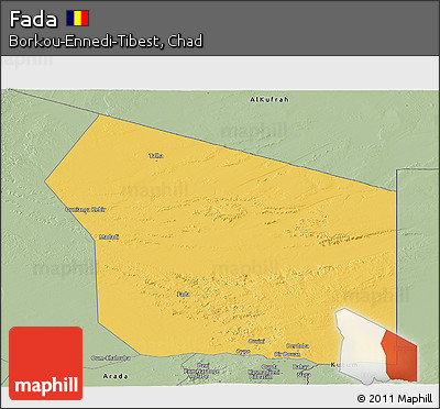 Savanna Style Panoramic Map of Fada
