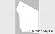 Gray Simple Map of Fada, cropped outside