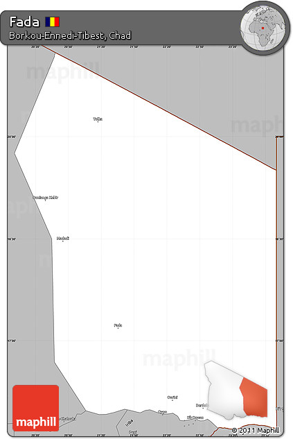 Gray Simple Map of Fada