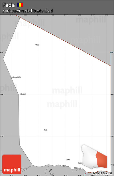 Gray Simple Map of Fada