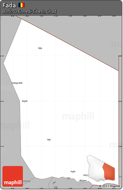 Gray Simple Map of Fada