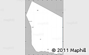 Gray Simple Map of Fada, single color outside