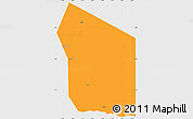 Political Simple Map of Fada, single color outside
