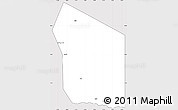Silver Style Simple Map of Fada, cropped outside
