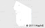 Silver Style Simple Map of Fada, single color outside