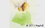 Physical 3D Map of Largeau, lighten