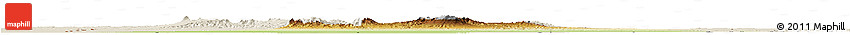 Physical Horizon Map of Largeau, shaded relief outside