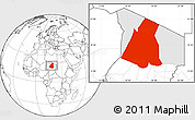 Blank Location Map of Largeau, highlighted parent region
