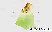 Physical Map of Largeau, cropped outside