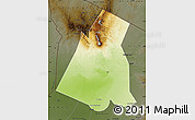 Physical Map of Largeau, darken
