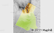 Physical Map of Largeau, desaturated
