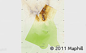 Physical Map of Largeau, lighten