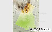 Physical Map of Largeau, semi-desaturated