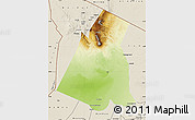 Physical Map of Largeau, shaded relief outside