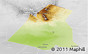 Physical Panoramic Map of Largeau, lighten, desaturated