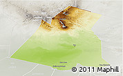 Physical Panoramic Map of Largeau, lighten, semi-desaturated