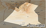 Satellite Panoramic Map of Largeau, darken