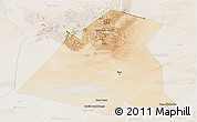 Satellite Panoramic Map of Largeau, lighten