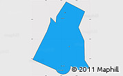 Political Simple Map of Largeau, cropped outside