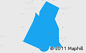 Political Simple Map of Largeau, single color outside
