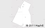 Silver Style Simple Map of Largeau, cropped outside