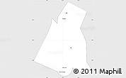 Silver Style Simple Map of Largeau, single color outside