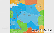 Political Shades 3D Map of Chari-Baguimi
